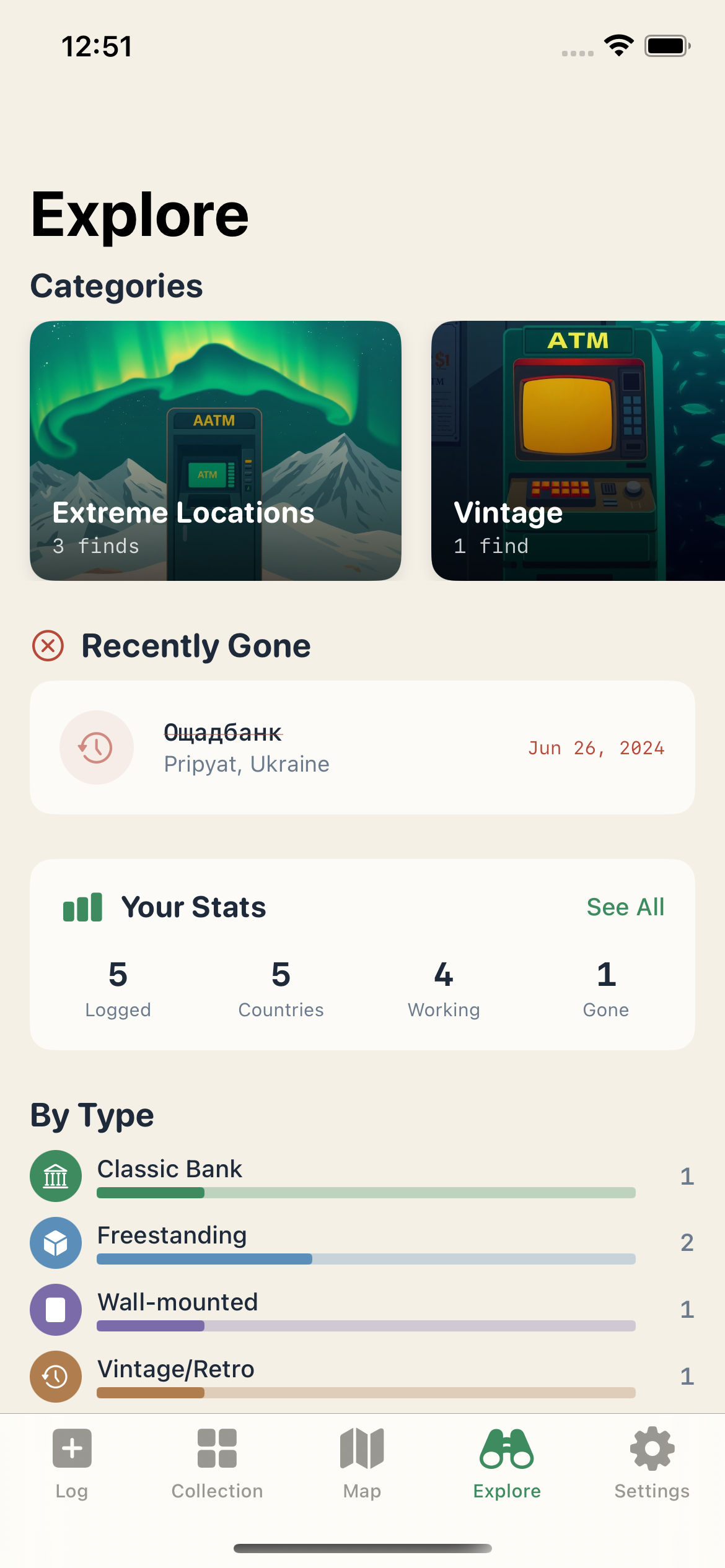 Explore categories